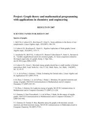 Project: Graph theory and mathematical programming with ...