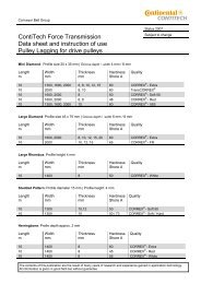 ContiTech Force Transmission Data sheet and instruction of use ...