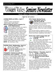 City of Golden Valley - Seniors Newsletter - April & May 2011