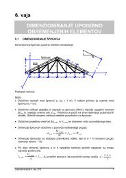 6. vaja DIMENZIONIRANJE UPOGIBNO OBREMENJENIH ...