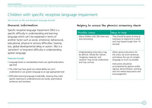 Communicating Phonics - The Communication Trust