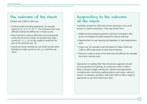 Communicating Phonics - The Communication Trust