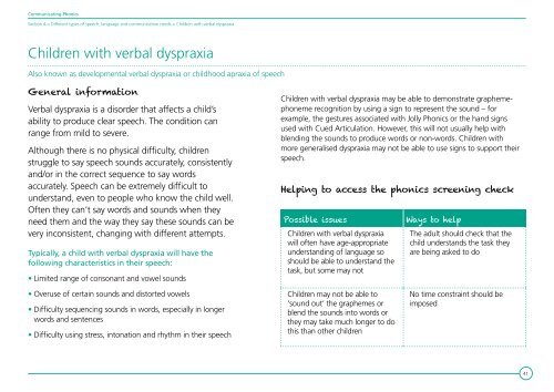 Communicating Phonics - The Communication Trust