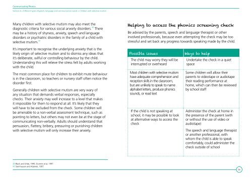 Communicating Phonics - The Communication Trust