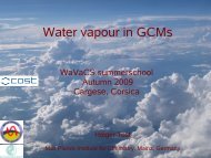 Model 9: Water vapour in GCMs