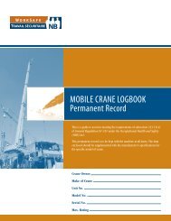 MOBILE CRANE LOGBOOK Permanent Record - WorkSafeNB