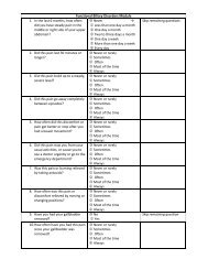 Functional Biliary Disorders Module 1. In the last 6 months, how ...