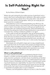 Is Self-Publishing Right for You Download - Writer's Digest