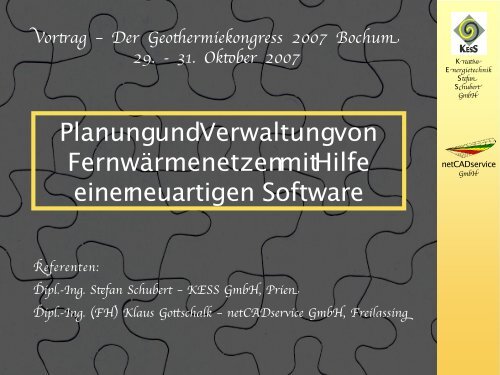 Planung und Verwaltung von Fernwärmenetzen mit Hilfe einer ...