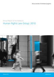 Human Rights Law Group: 2010 - Mallesons