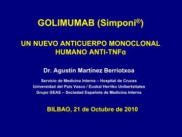 Golimumab - EXTRANET - Hospital Universitario Cruces