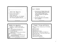 CECS 103 Week 13 Bubble Sort Algorithm Chapter 7 Arrays and ...