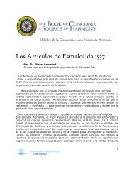 Los ArtÃ­culos de Esmalcalda 1537 - International Lutheran Council