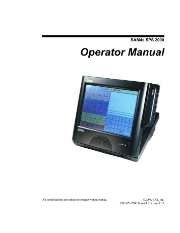 sam4s sps 2000 manual Size: 2 mb sam4s sps-2000 programming manual v1. 37 | manualzz. Com.