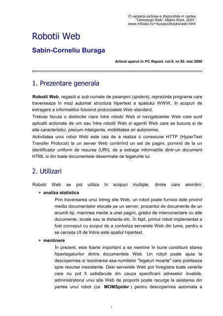 Sabin Corneliu Buraga Profs Info Uaic Ro