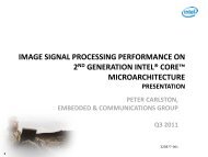 Image Signal Processing Performance On 2nd Generation Intel(R ...