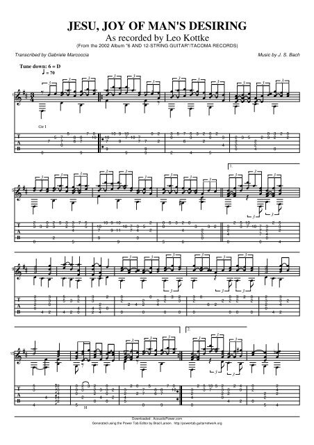 Leo Kottke Jesu Joy Of Man S Desiring Vilorenzproject Altervista Org Leo Kottke Jesu Joy Of Man S Desiring Vilorenzproject Altervista Org
