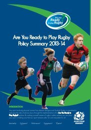 Are You Ready to Play Rugby Policy Summary 2013-14