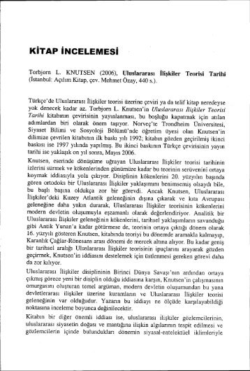 KiTAP iNCELEMESi - Siyasal Bilgiler FakÃ¼ltesi - Ankara Ãniversitesi