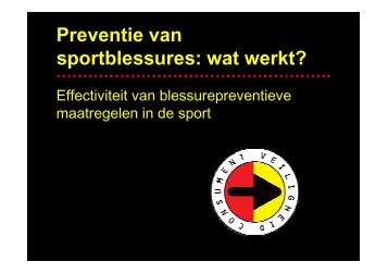 Effectiviteit van blessurepreventieve maatregelen in de sport