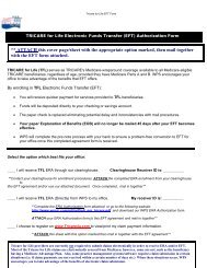 TRICARE for Life EFT form - WPS