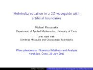 Helmholtz equation in a 2D waveguide with artificial ... - ACMAC