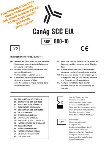 canag scc eia - full package insert - Fujirebio Diagnostics, Inc.