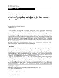 Modeling of optimal perturbations in flat plate boundary ... - Ensam