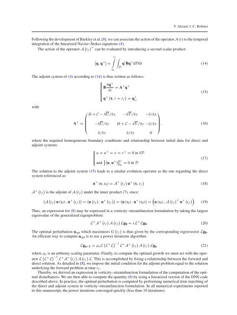 Modeling of optimal perturbations in flat plate boundary ... - Ensam