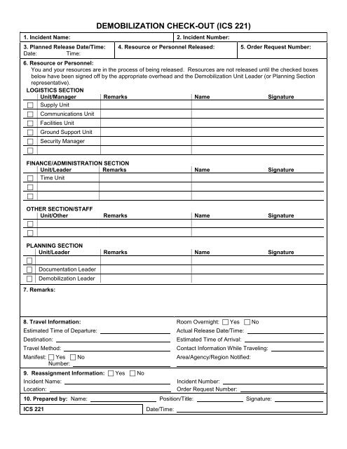 ICS Forms - West Virginia Division of Homeland Security