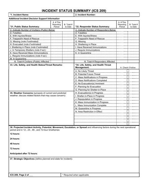 ICS Forms - West Virginia Division of Homeland Security