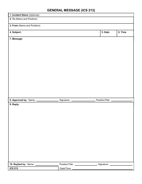 ICS Forms - West Virginia Division of Homeland Security