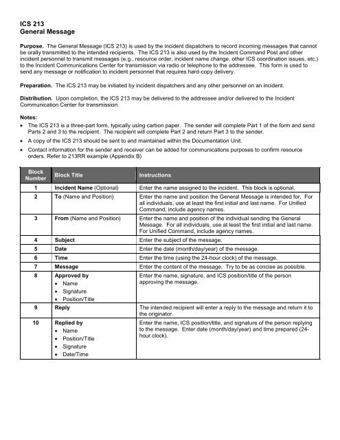 ICS Forms - West Virginia Division of Homeland Security