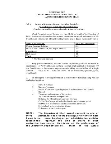 OFFICE OF THE CHIEF COMMISSIONER OF INCOME TAX (ADMN ...