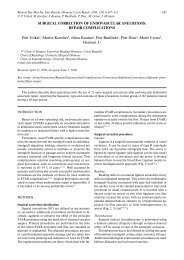 SURGICAL CORRECTION OF ENDOVASCULAR ANEURYSMS ...