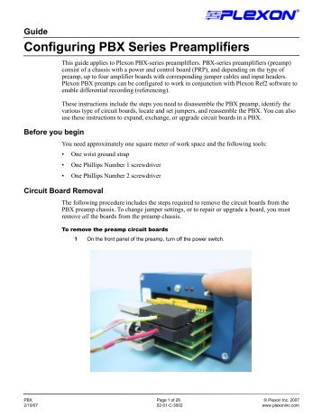 Preamp Set-up Guide - Plexon Inc