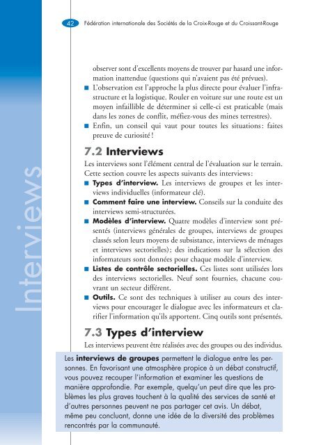 Lignes directrices pour l'Ã©valuation des situations d'urgence