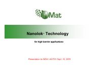 Nanocomposite Barrier Coatings - INDA
