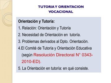 orientación y tutoría - psicomanuel