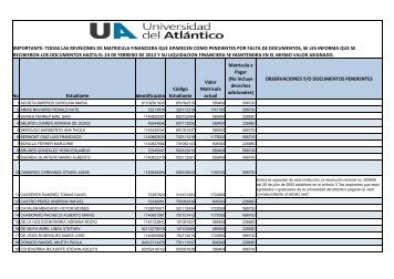 resultados de revisiÃ³n de la matrÃ­cula estudiantes antiguos 2012-1