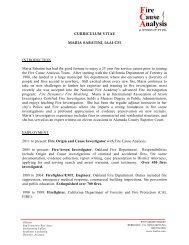 CURRICULUM VITAE Geoff Hazard MS, CFI - Fire Cause Analysis