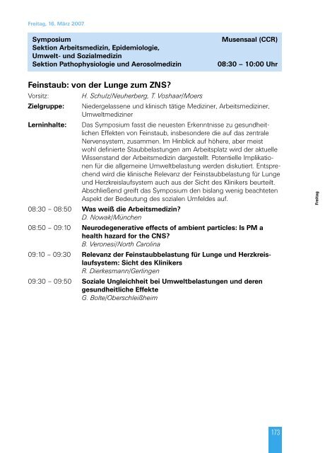 Samstag, 17. März 2007 - dgp-kongress.de