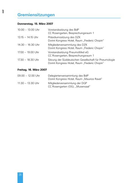 Samstag, 17. März 2007 - dgp-kongress.de