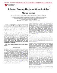 Effect of Pruning Height on Growth of five Morus species