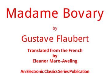 Madame Bovary - Penn State University