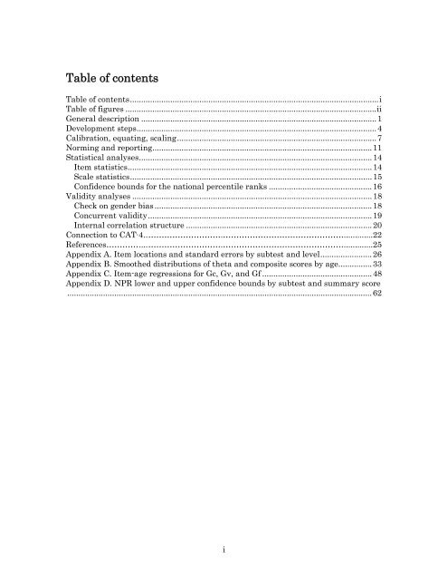 Insight Psychometrics Technical Manual - Canadian Test Centre