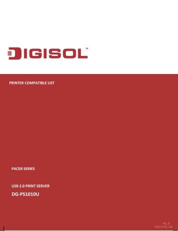 Printer Compatible List - Digisol.com