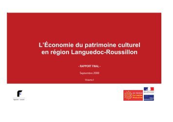 L'Économie du patrimoine culturel en région Languedoc-Roussillon