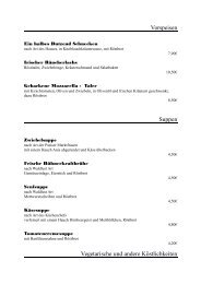 Speisekarte - Waldlust Hagen::. Hotel - Restaurant - Biergarten in ...