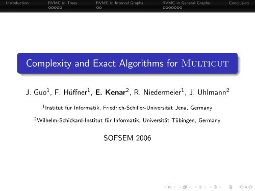 Complexity and Exact Algorithms for Mulitcut